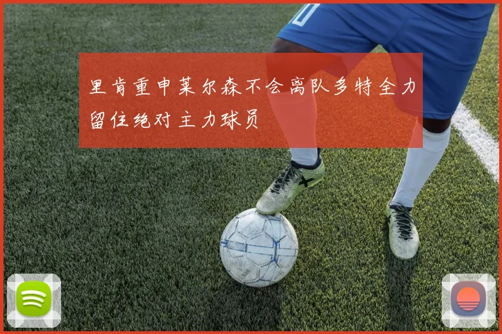 里肯重申莱尔森不会离队多特全力留住绝对主力球员